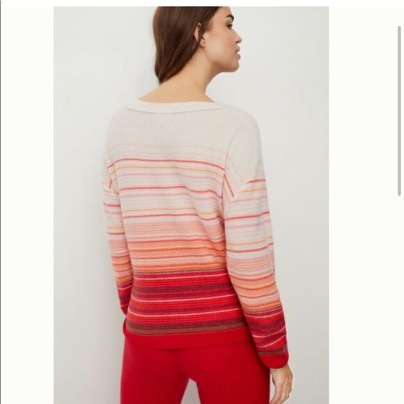 ANTHROPOLOGIE Saturday Sunday Cashmere Striped Ombré Sweater NWT - Picture 3 of 14